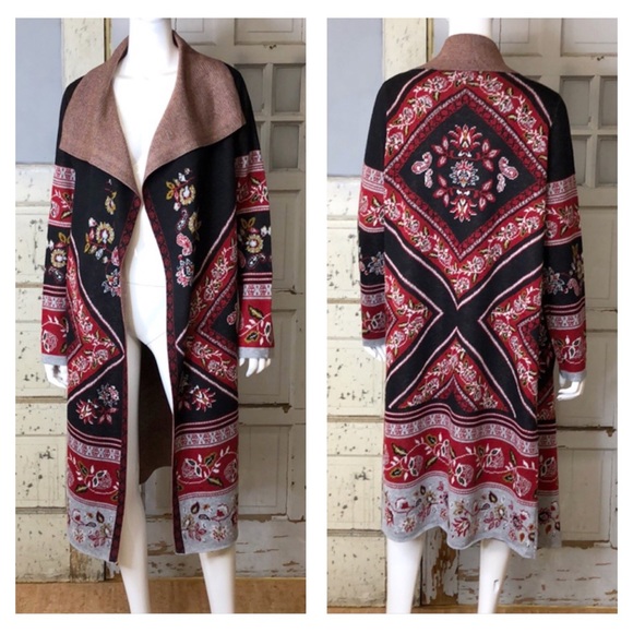 Max Sport Sweaters - Max Sport Long Cardigan Multi Colored NWT sz XL